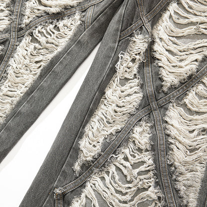 YAVIORA Distressed Wide Jeans