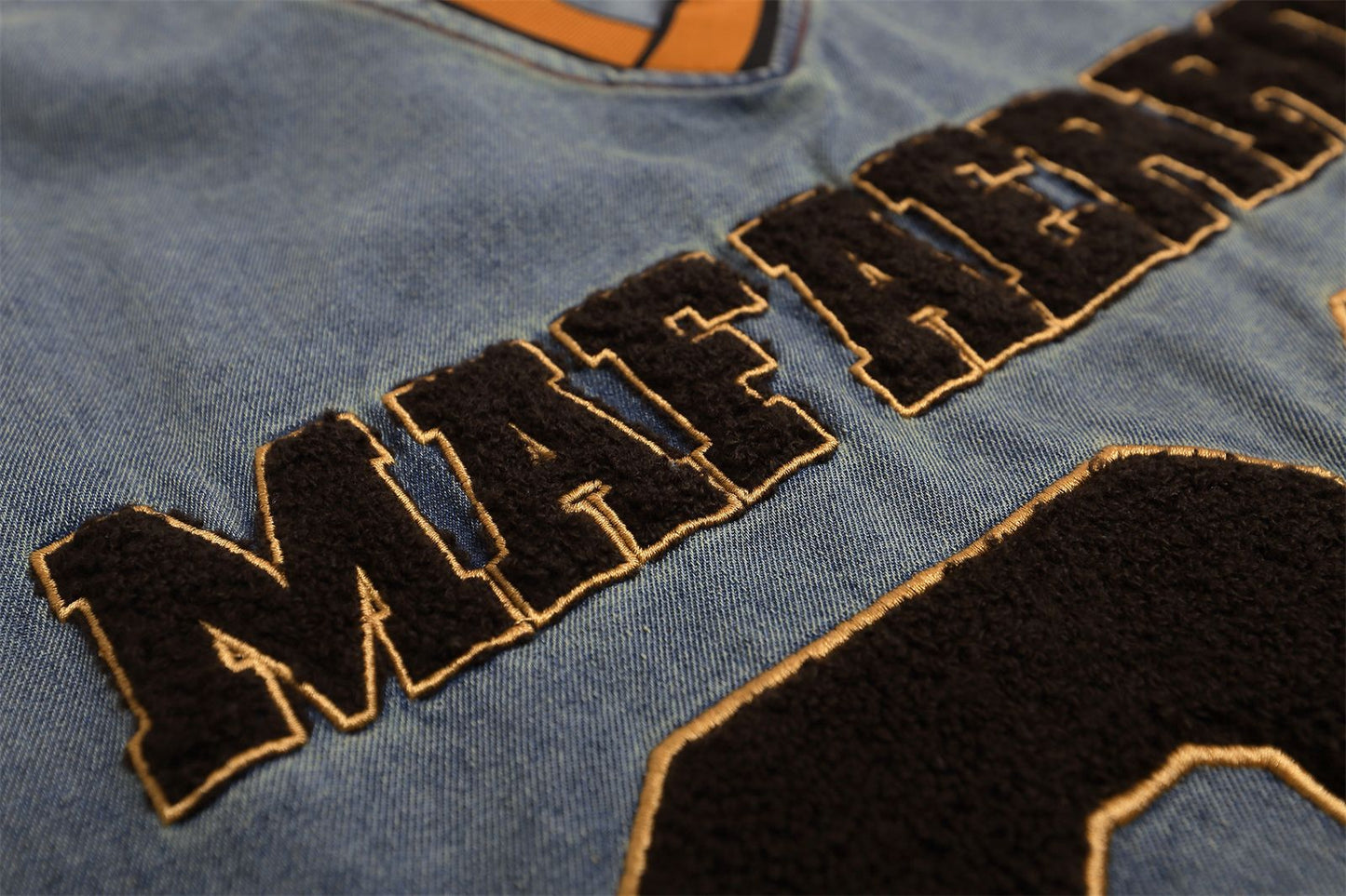 YAVIORA Besticktes Denim-T-Shirt