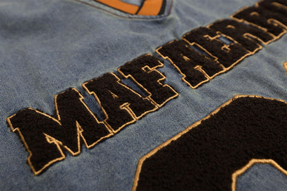 YAVIORA Besticktes Denim-T-Shirt