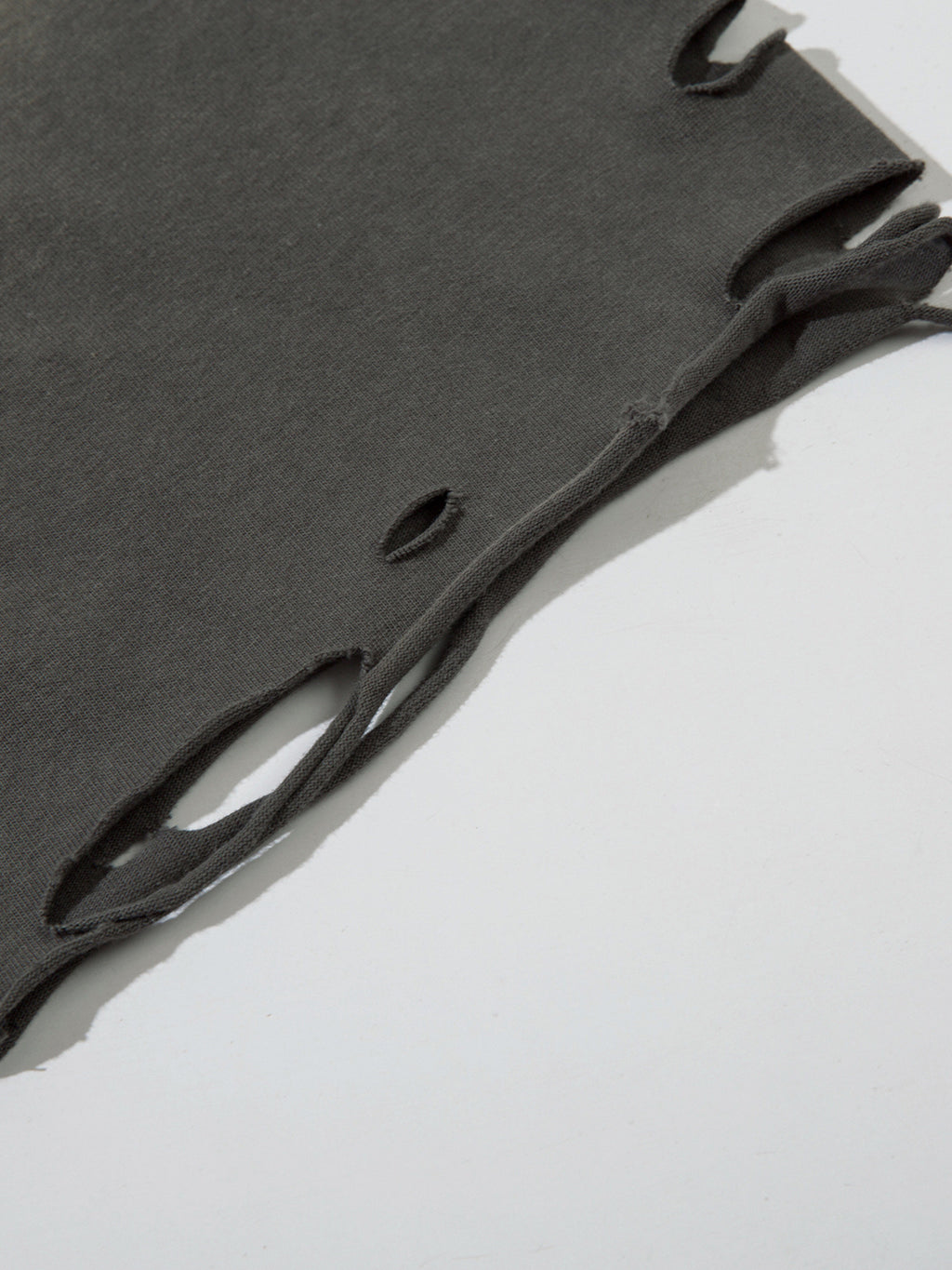 YAVIORA Short-Sleeve Distressed Washed T-Shirt