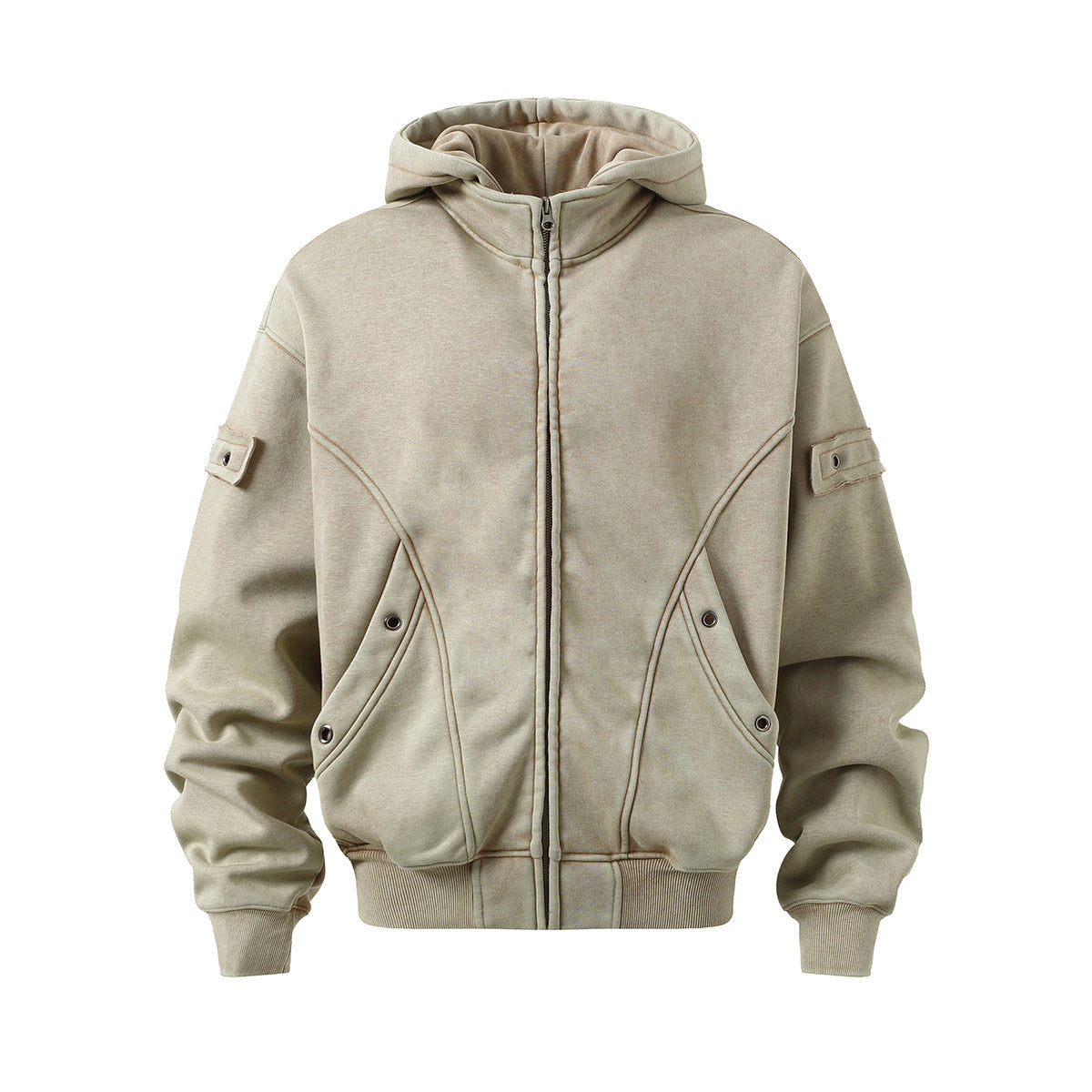 YAVIORA Wasteland Washed Zip-Up Sweatshirt