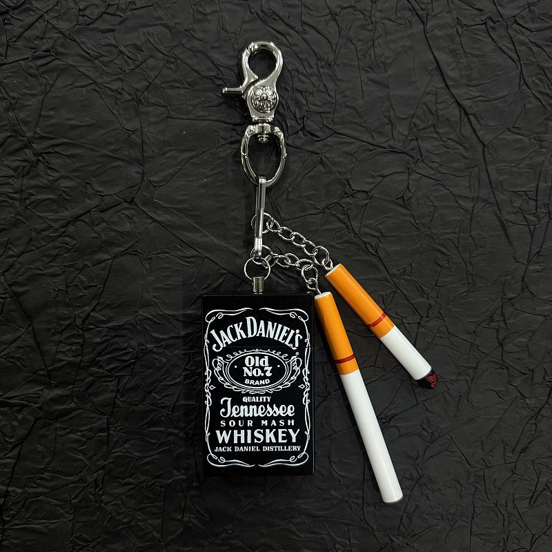 Vintage Cigarette Pack Portable Pocket Ashtray Keychain