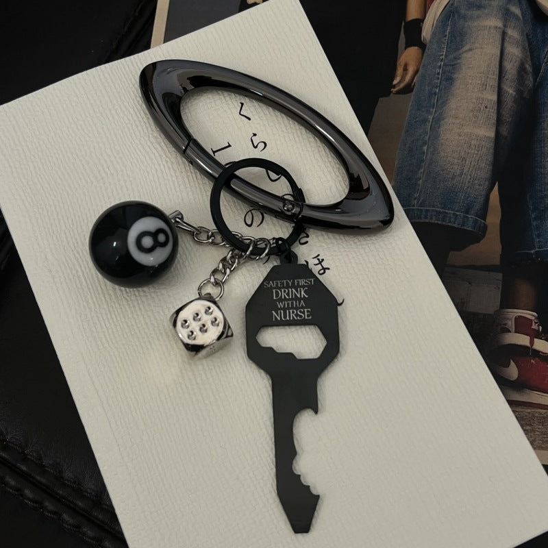 Nurse Keychain Set 8 Ball Bottle Opener Dice Charm Gift