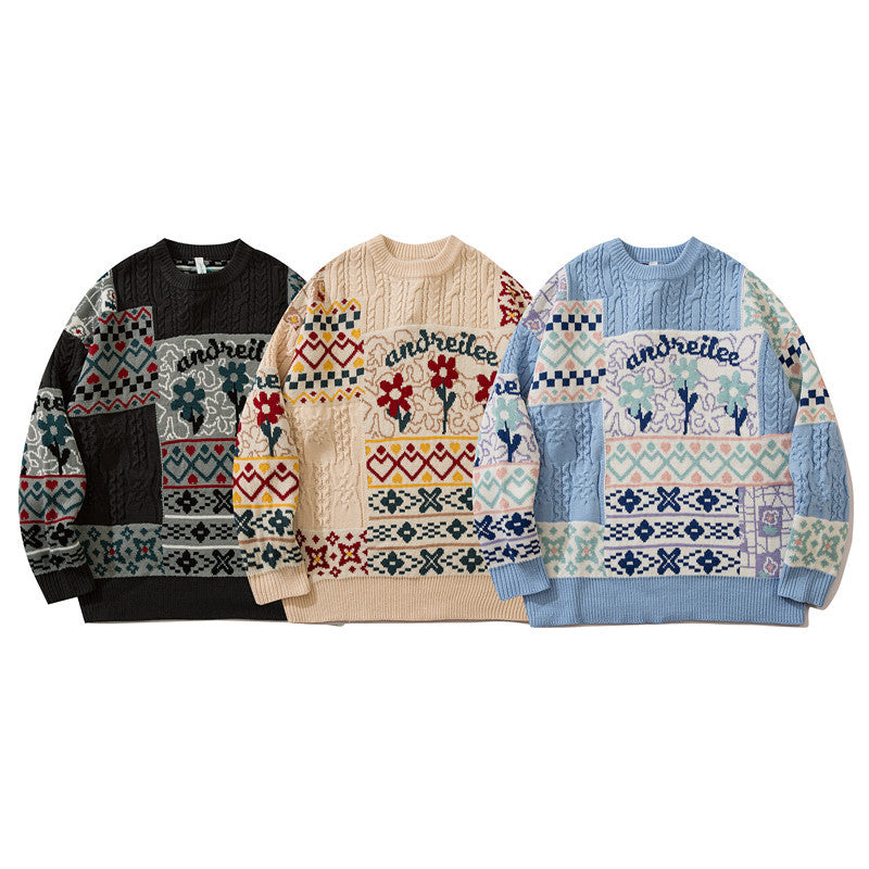 YAVIORA Tricot ethnique vintage