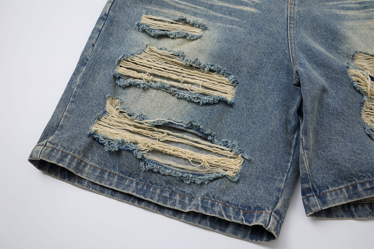 YAVIORA Ripped and Distressed Denim Shorts
