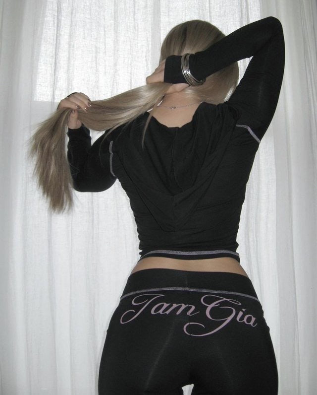 y2k hot girl letter print low-rise trousers two-piece set