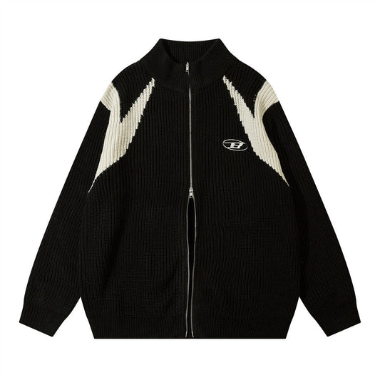 YAVIORA Color Block Cardigan