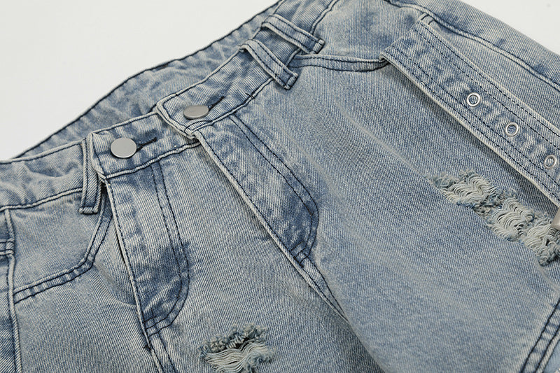 YAVIORA Distressed Utility Jeans