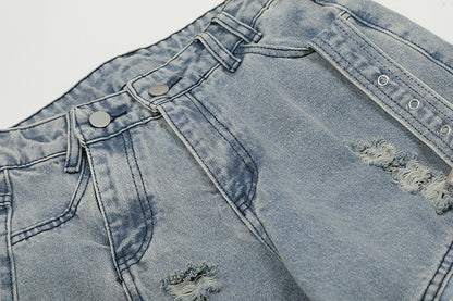 YAVIORA Distressed Utility Jeans
