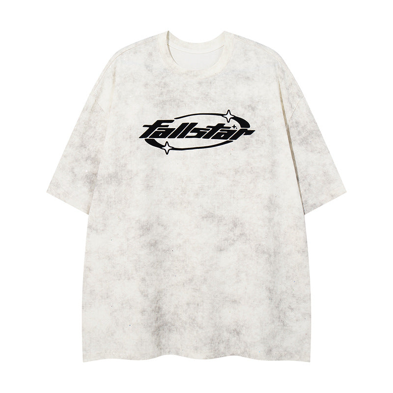 YAVIORA T-Shirt mit starker Waschung und Schriftzug