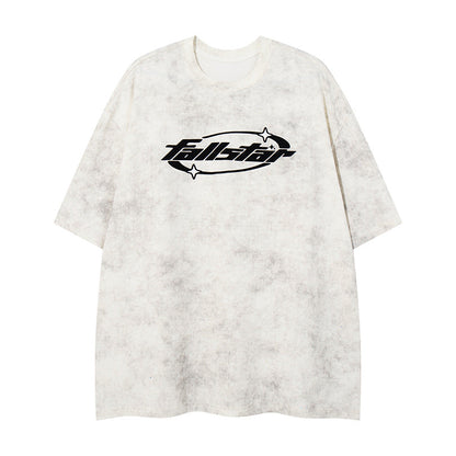 YAVIORA T-Shirt mit starker Waschung und Schriftzug