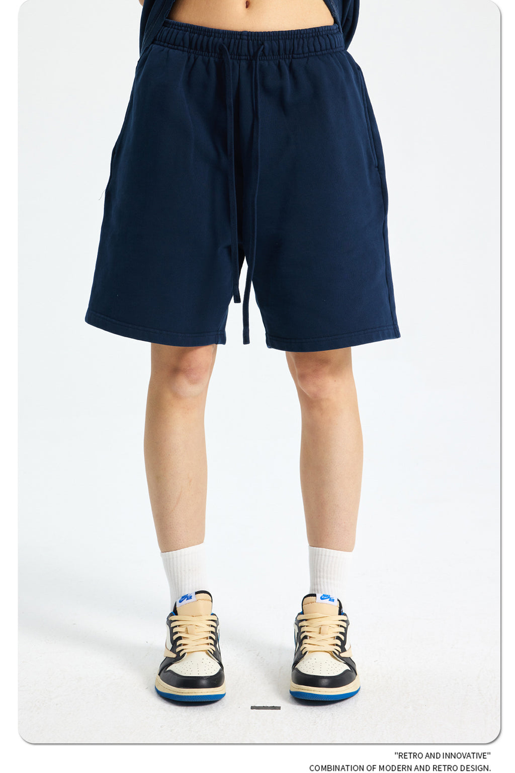 Yaviora Retro Terry Cotton Sports Shorts for Men