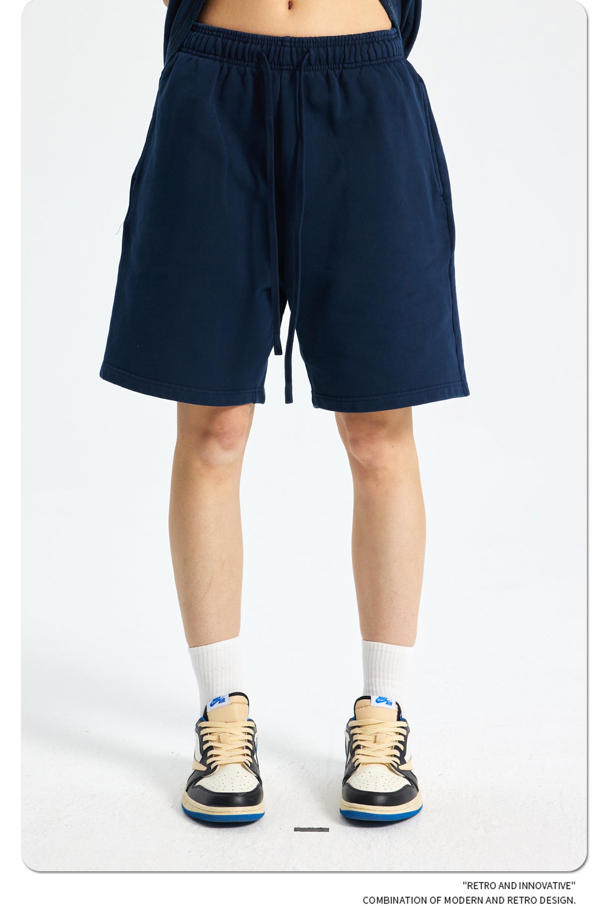 Yaviora Retro Terry Cotton Sports Shorts for Men