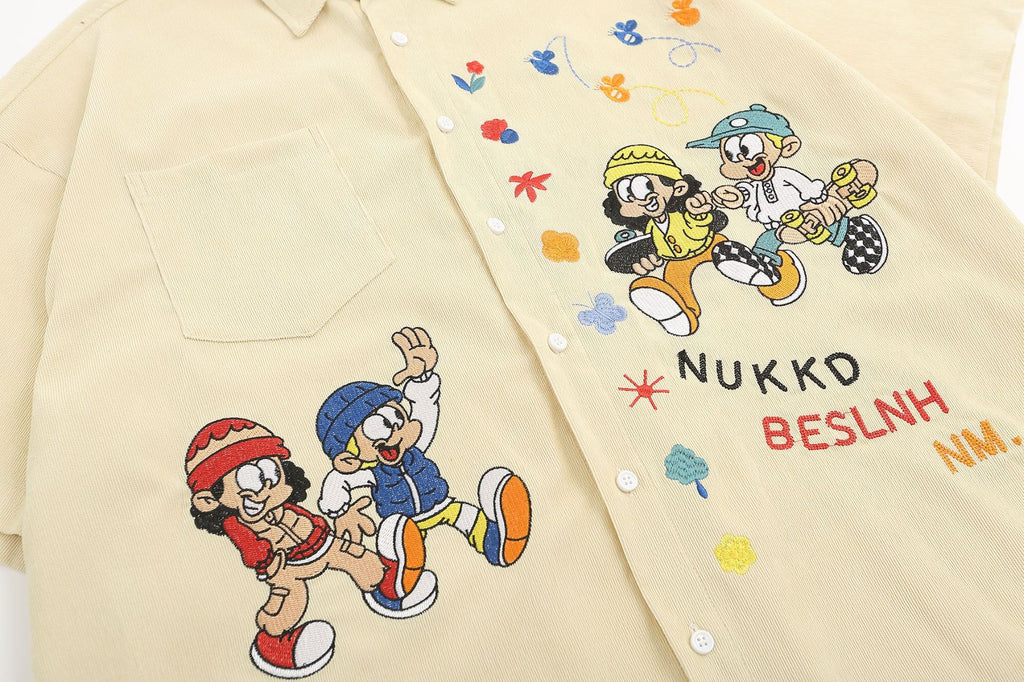 YAVIORA Hip-Hop Vintage Shirt