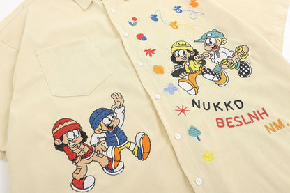 YAVIORA Hip-Hop Vintage Shirt