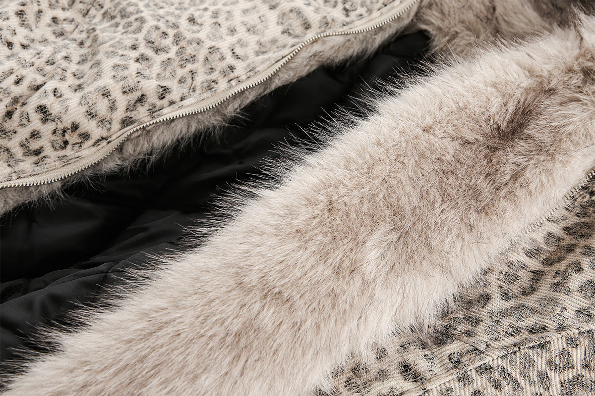 YAVIORA Leopard Print Puffer