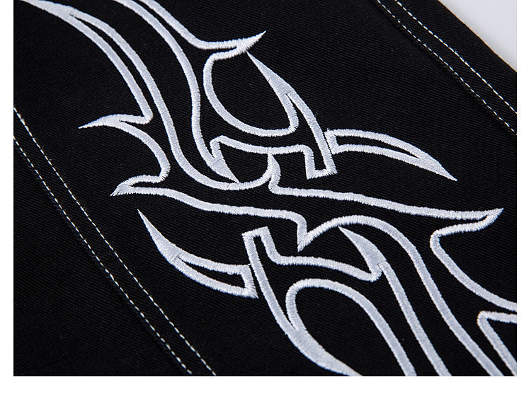 YAVIORA Wing Embroidered Jeans