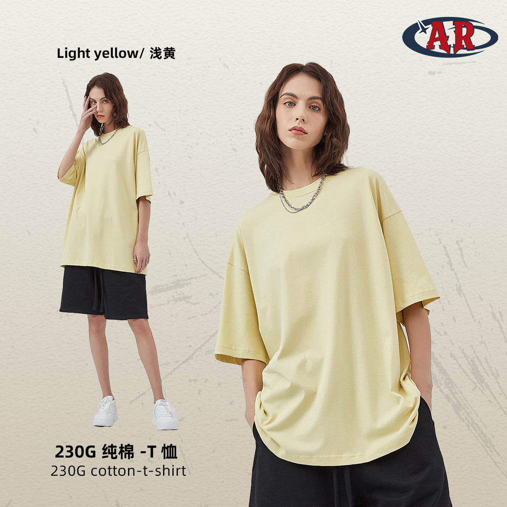 Yaviora 230G Double Yarn Pure Cotton Short-Sleeve T-Shirt