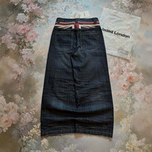 Y2K Gothic Flag-Print Color-Block Low-Rise Slim-Fit Denim Shorts
