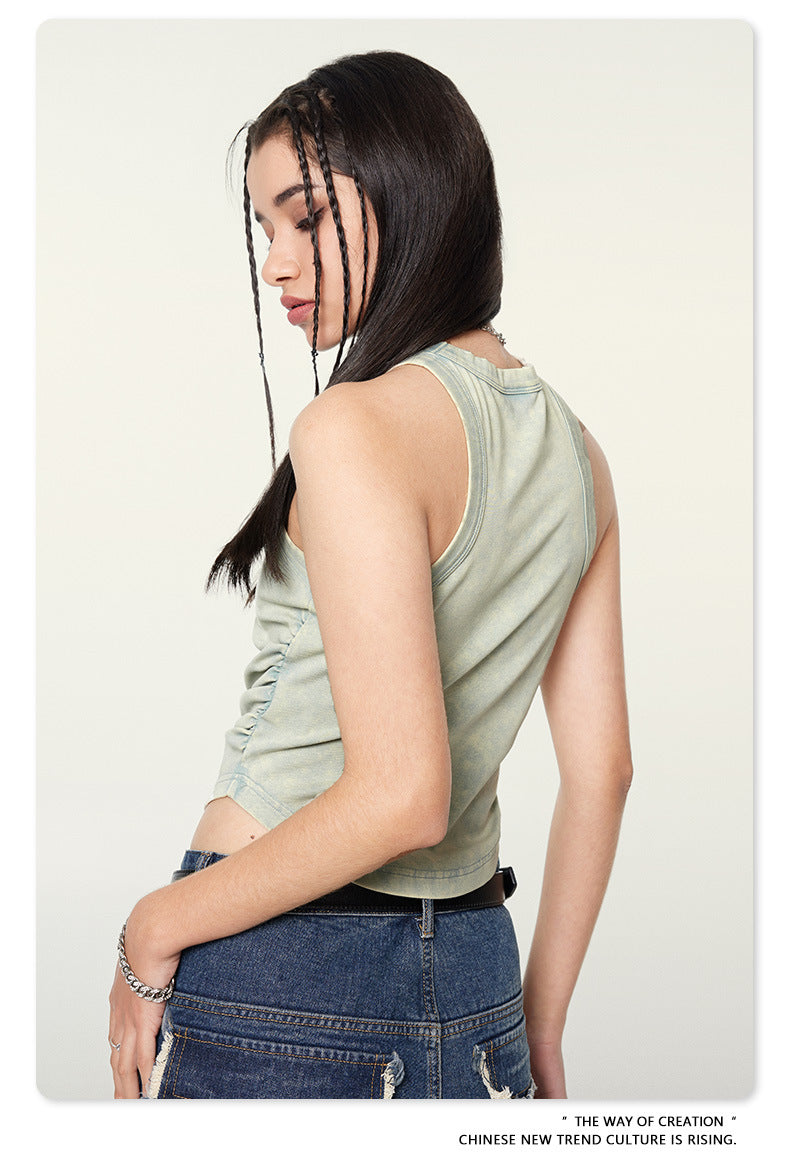 Yaviora American Distressed Hot Girl Style Vest for Women