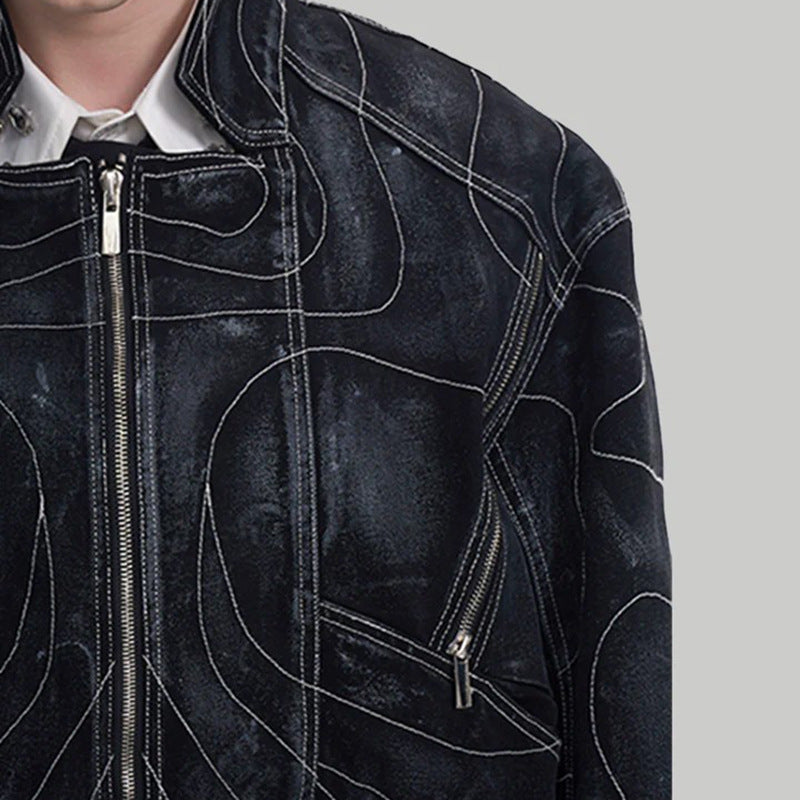 YAVIORA Embroidered Denim Jacket