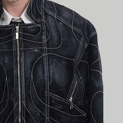 YAVIORA Embroidered Denim Jacket