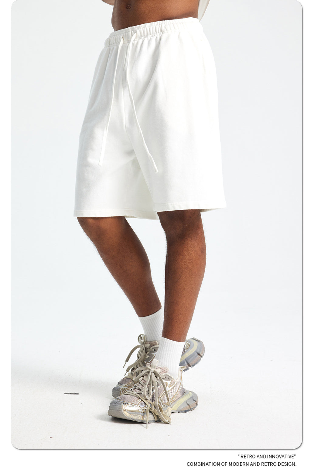 Yaviora Retro Terry Cotton Sports Shorts for Men