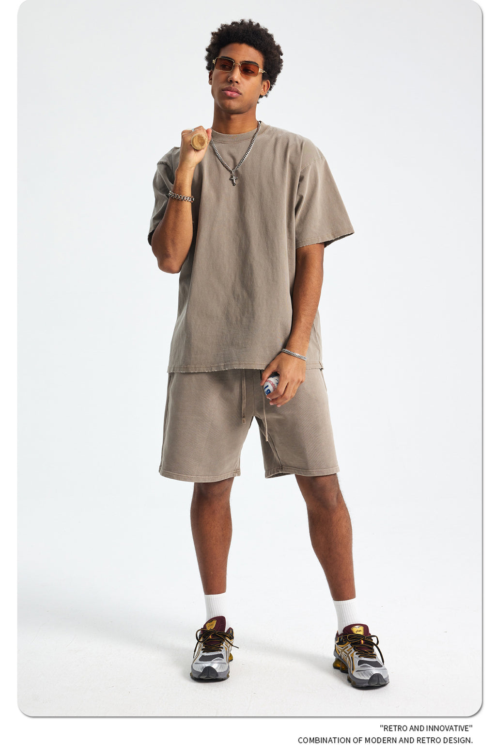 Yaviora Retro Terry Cotton Sports Shorts for Men