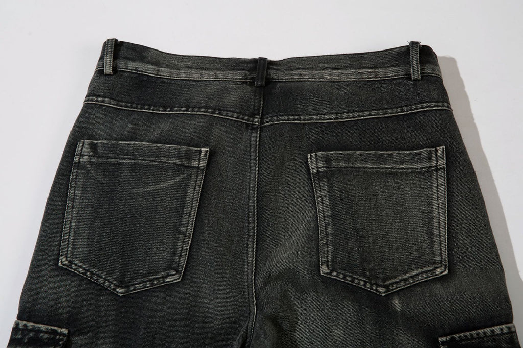 YAVIORA Multi-Pocket Workwear Denim Jeans