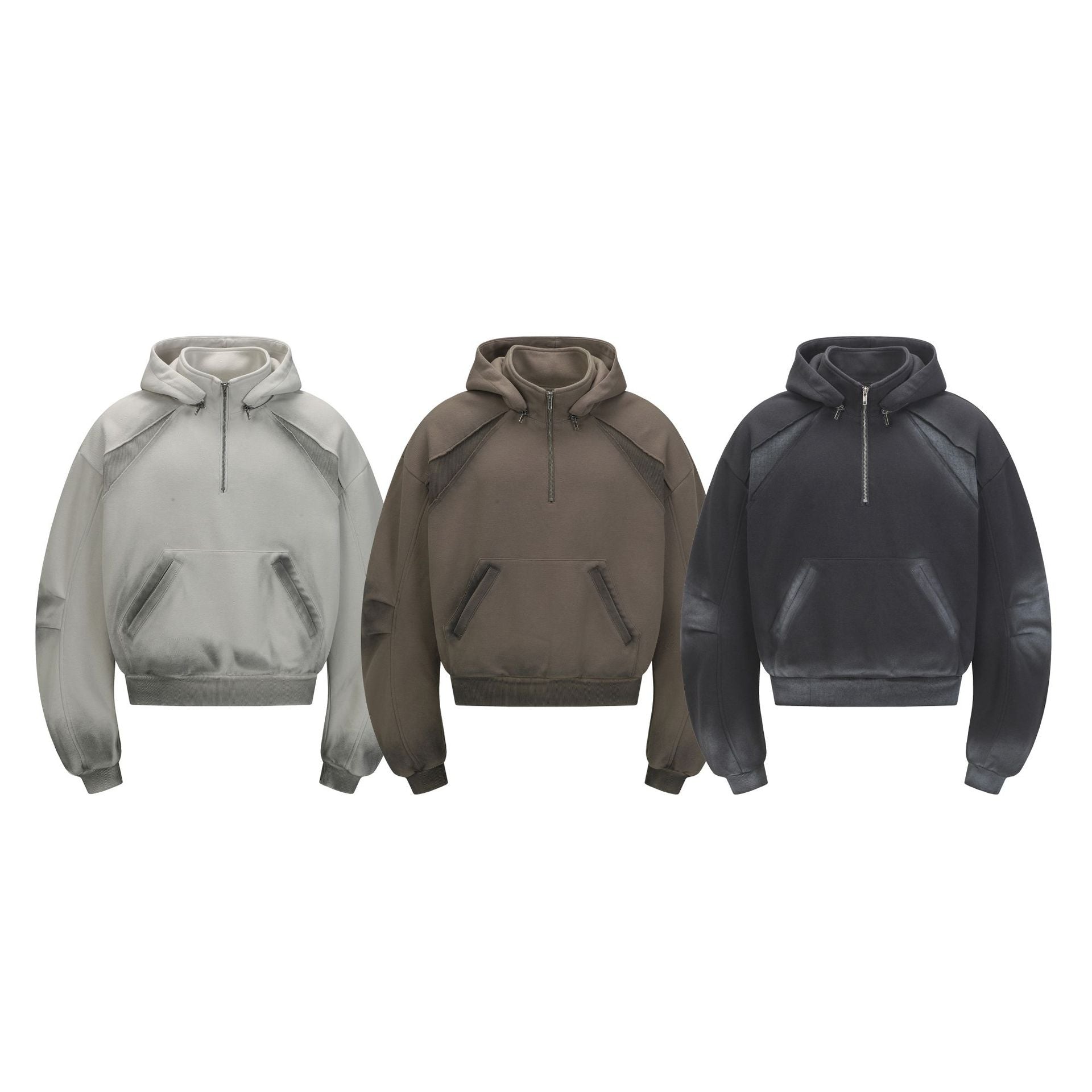 YAVIORA Wasteland Style Washed and Dirty Hooded Sweatshirt