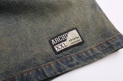 Sweat à capuche en jean brodé YAVIORA