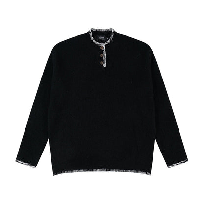 YAVIORA Contrast Stitch Sweater