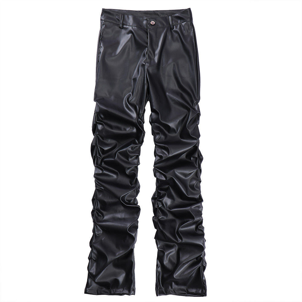YAVIORA Glossy Pleated Pants