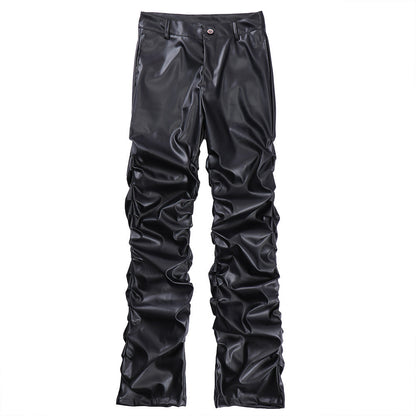 YAVIORA Glossy Pleated Pants