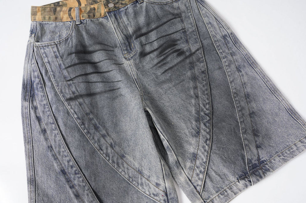 YAVIORA "Wasteland" Style Distressed Denim Shorts