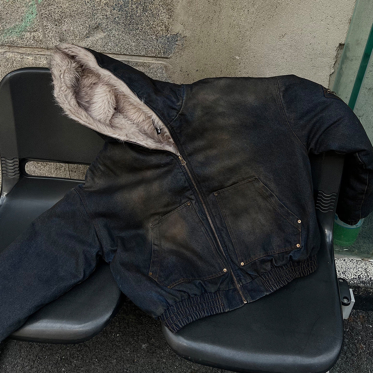 YAVIORA Denim Puffer Jacket