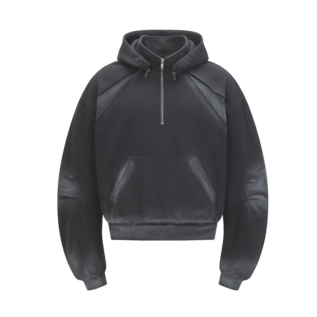 YAVIORA Wasteland Style Washed and Dirty Hooded Sweatshirt