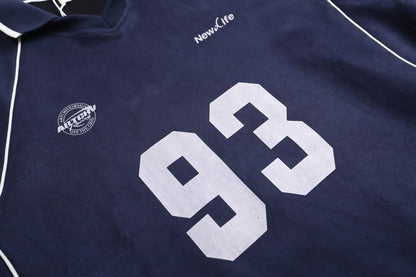 YAVIORA Polo-Sweatshirt mit Buchstaben-Print