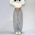 Y2K wide-leg loose-fit casual sweatpants.