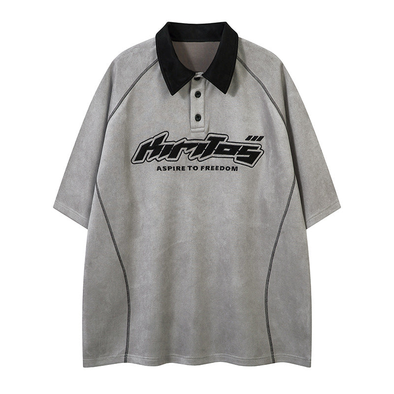 YAVIORA T-Shirt mit starker Waschung und Schriftzug