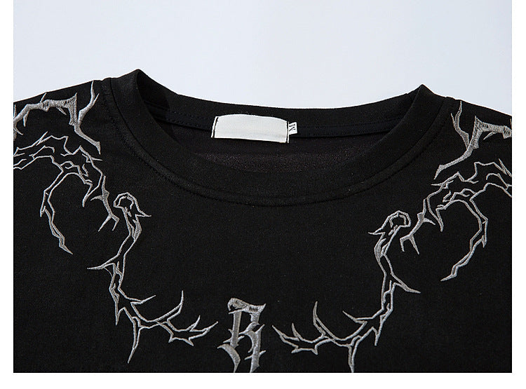 YAVIORA Suede Thorn Tee