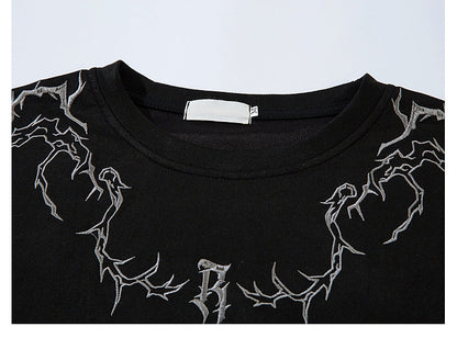 YAVIORA Suede Thorn Tee