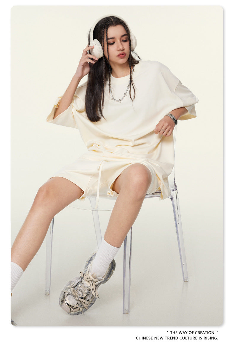 Yaviora Summer American Style Solid Color Loose T-Shirt