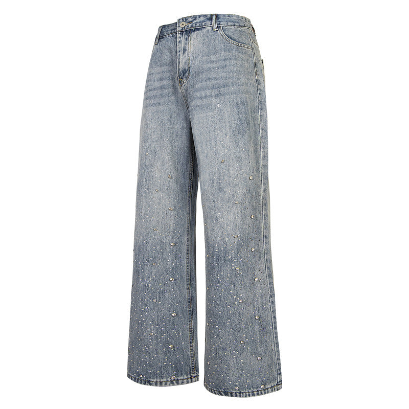 YAVIORA Strass-Weite Jeans
