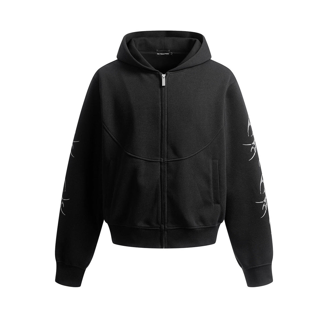 YAVIORA Hip-Hop Zip Hoodie