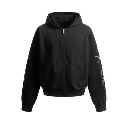 Sweat à capuche zippé Hip-Hop YAVIORA