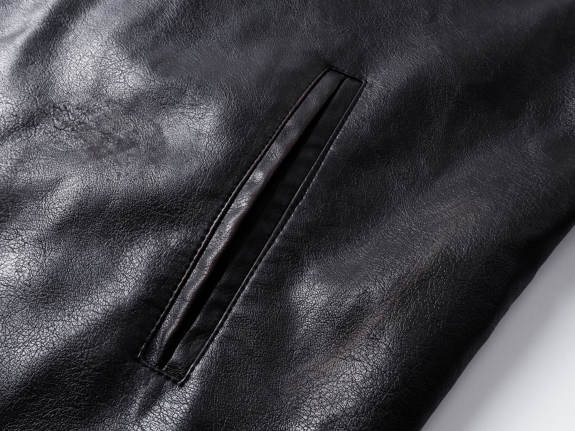 YAVIORA Riveted PU Leather Motorcycle Jacket