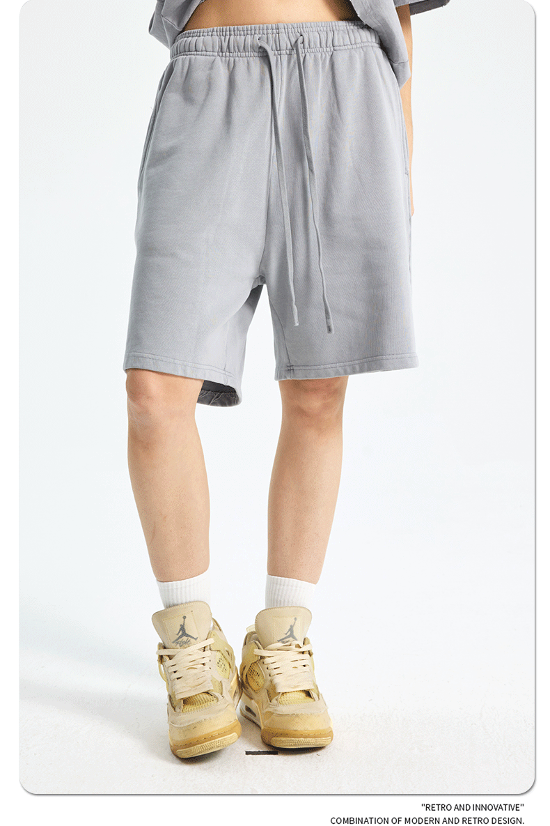 Yaviora Retro Terry Cotton Sports Shorts for Men