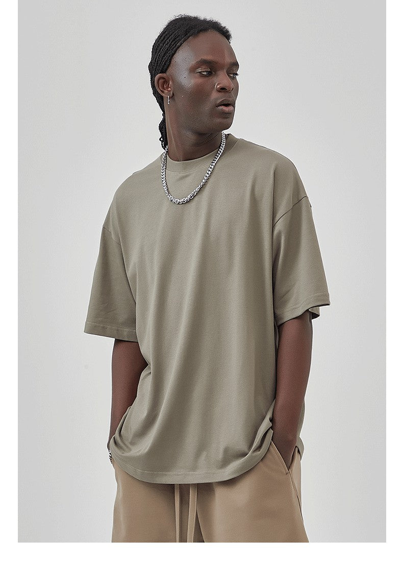 Yaviora 230G Double Yarn Pure Cotton Short-Sleeve T-Shirt