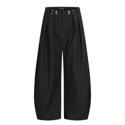 YAVIORA Gestreifte Plissehose